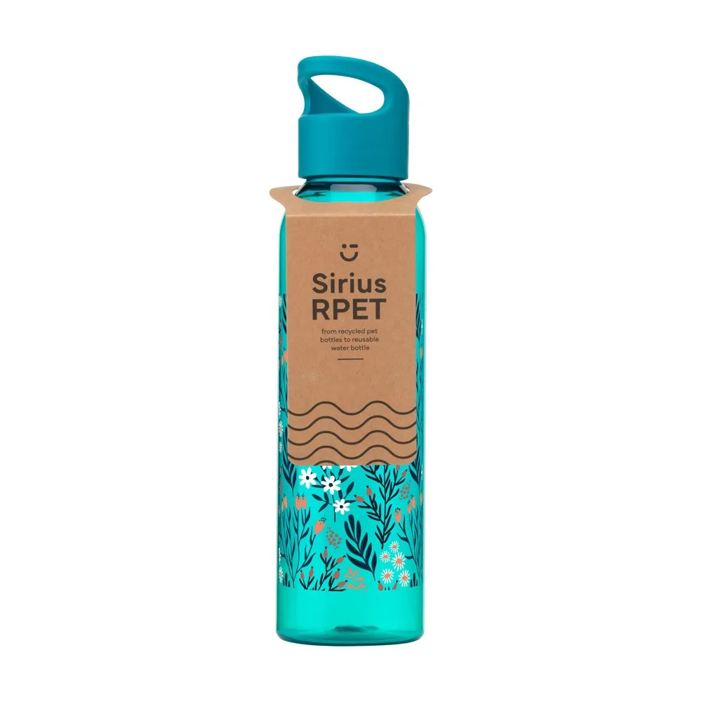 Sirius RCS RPET 650 ml turquoise ± pms 7467 - Bidons & Shakers Sirius RCS RPET 650 ml, turquoise (± pms 7467)