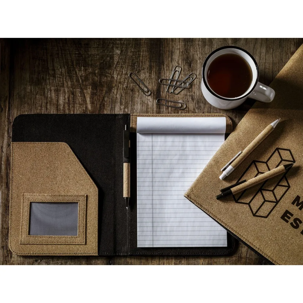 Printed Eco Cork A4 Document Folder with FSC Pen — product photo 5