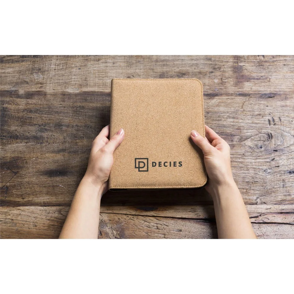 Printed Eco Cork A4 Document Folder with FSC Pen — product photo 6