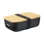 Midori Bamboo Lunchbox, zwart (± pms black)