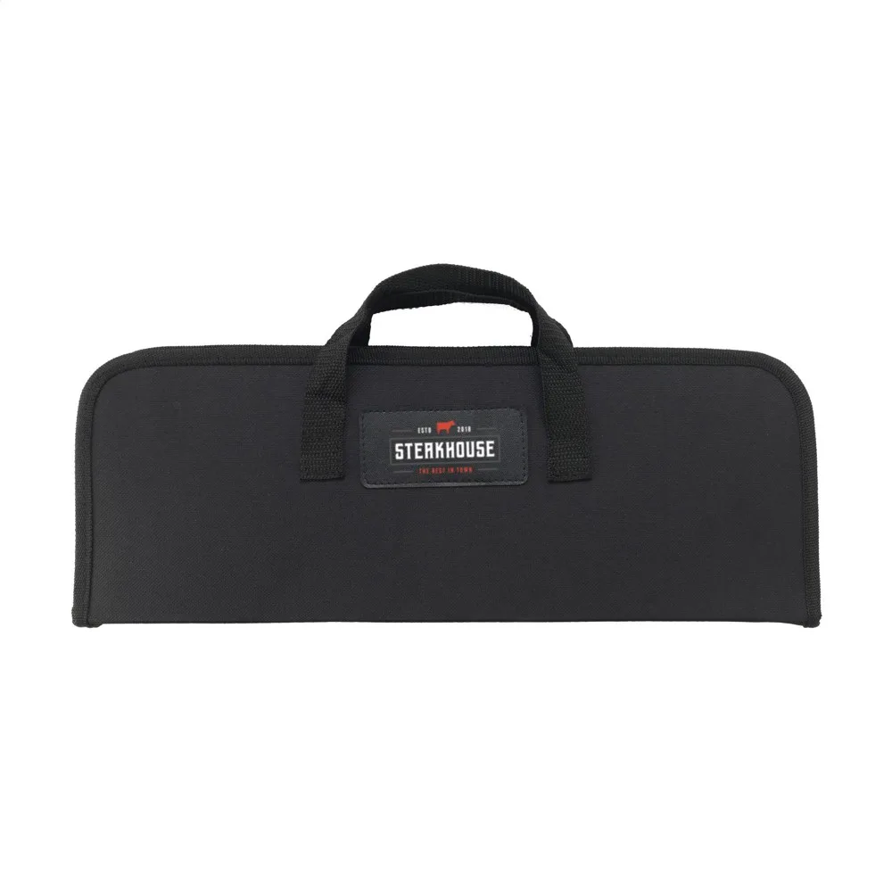 Grillset Asado Bedrucken Schwarz Edelstahl Akazie 4-teilig — Produktfoto 4