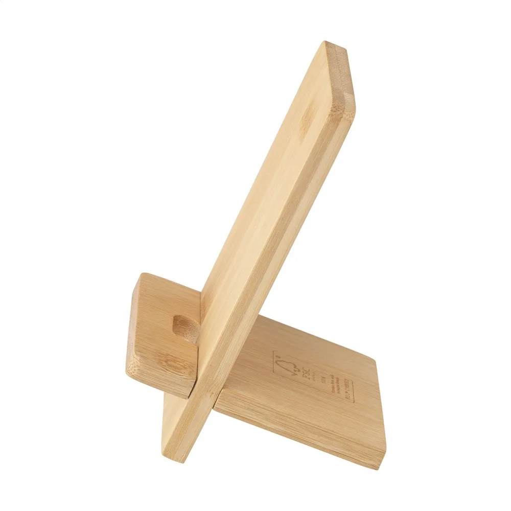 Printed Bamboo Phone Holder Miyo FSC Flat Mailing — product photo 3