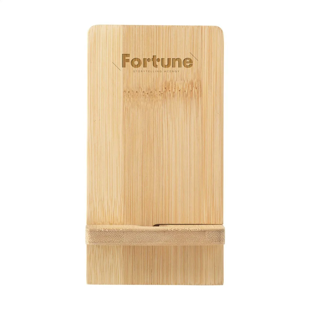 Printed Bamboo Phone Holder Miyo FSC Flat Mailing — product photo 4