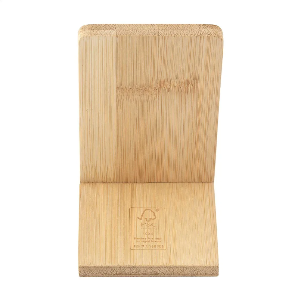 Printed Bamboo Phone Holder Miyo FSC Flat Mailing — product photo 5