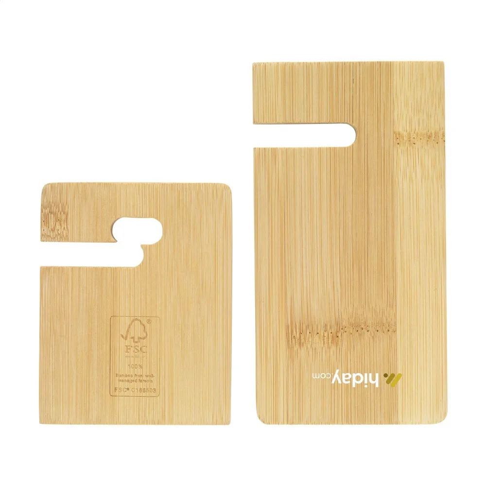 Printed Bamboo Phone Holder Miyo FSC Flat Mailing — product photo 6
