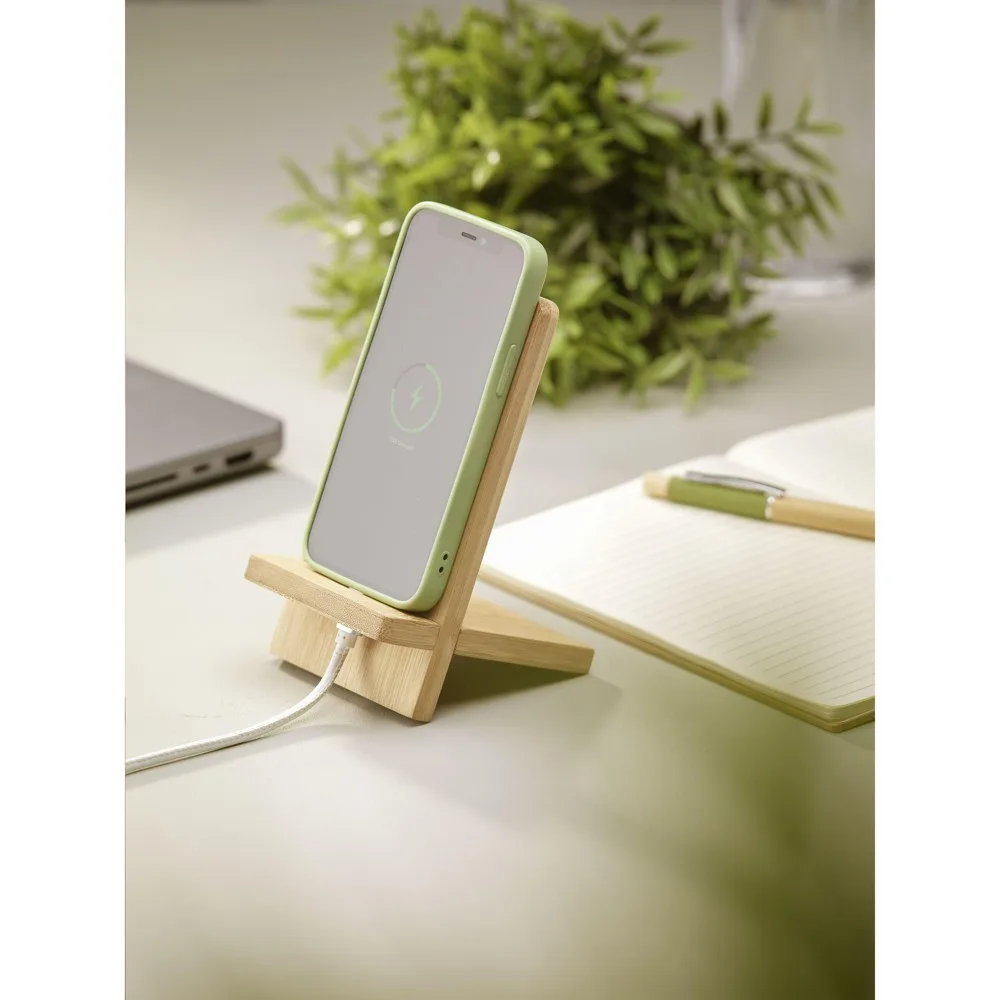 Printed Bamboo Phone Holder Miyo FSC Flat Mailing — product photo 9