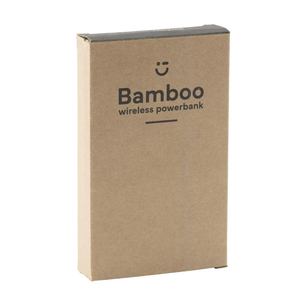 Powerbank bedrucken Bambus 8000mAh Wireless Qi — Produktfoto 5