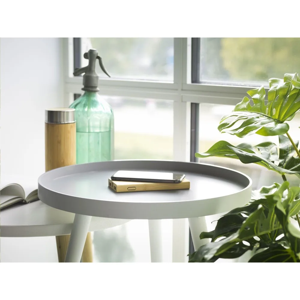 Powerbank bedrucken Bambus 8000mAh Wireless Qi — Produktfoto 8
