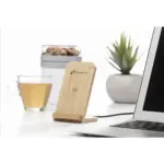 Custom Baloo 15W Fast Wireless Charger FSC Bamboo Stand — product photo 23