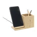 Bamboo Boss 15W draadloze opladerpenhouder productfoto 3 - Hidalgo-werbeartikel Bamboo Boss 15W draadloze oplader/penhouder — productfoto 3