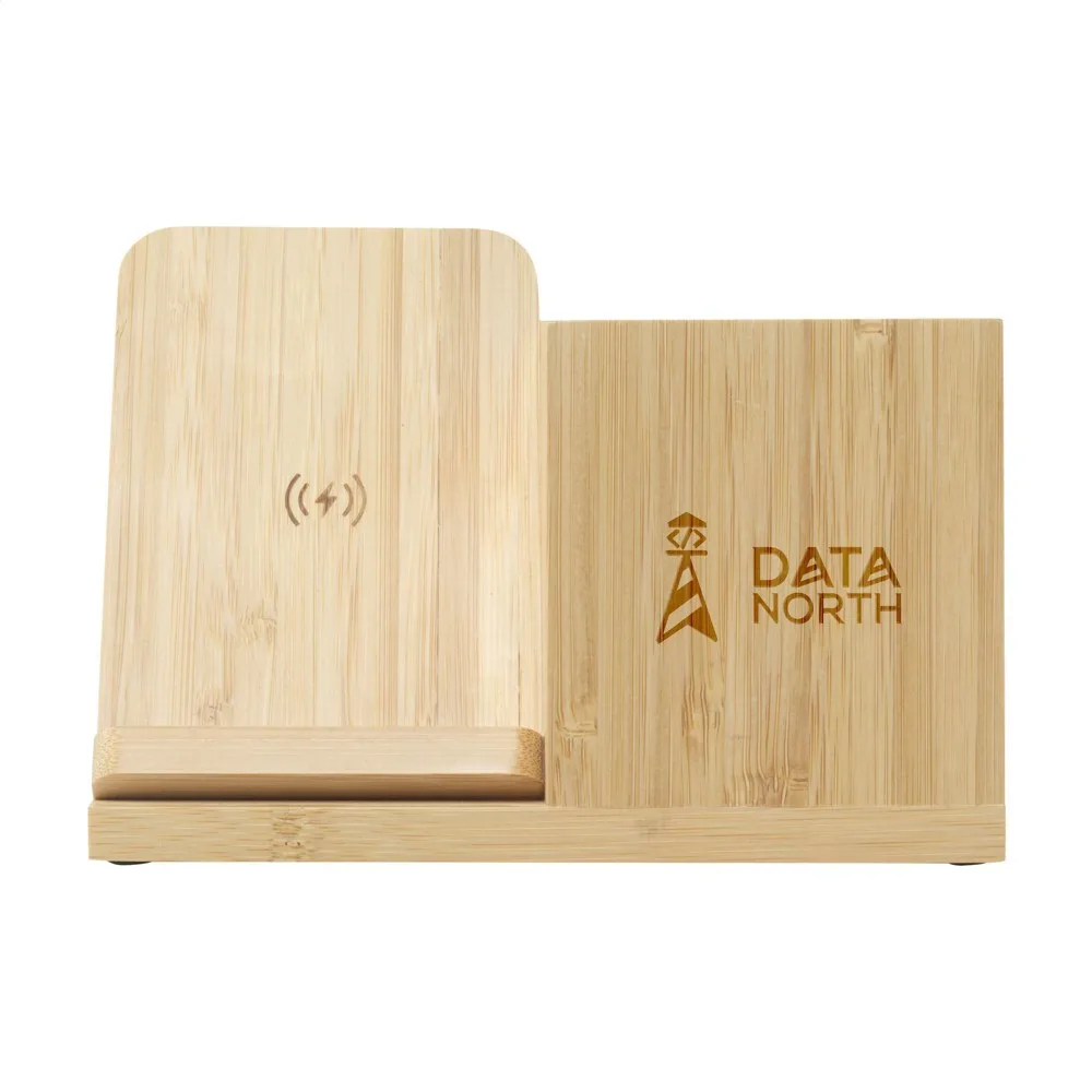 Bamboo Boss 15W draadloze opladerpenhouder productfoto 5 - Hidalgo-werbeartikel Bamboo Boss 15W draadloze oplader/penhouder — productfoto 5