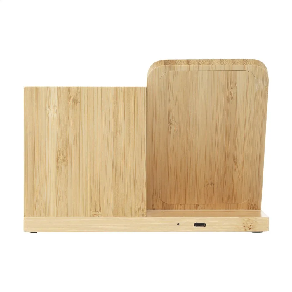Bamboo Boss 15W draadloze opladerpenhouder productfoto 6 - Hidalgo-werbeartikel Bamboo Boss 15W draadloze oplader/penhouder — productfoto 6
