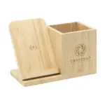 Bamboo Boss 15W draadloze opladerpenhouder productfoto 7 - Hidalgo-werbeartikel Bamboo Boss 15W draadloze oplader/penhouder — productfoto 7