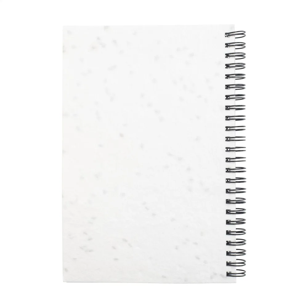 Samenpapier Notizbuch bedrucken liniert Blumensamen A5 — Produktfoto 3
