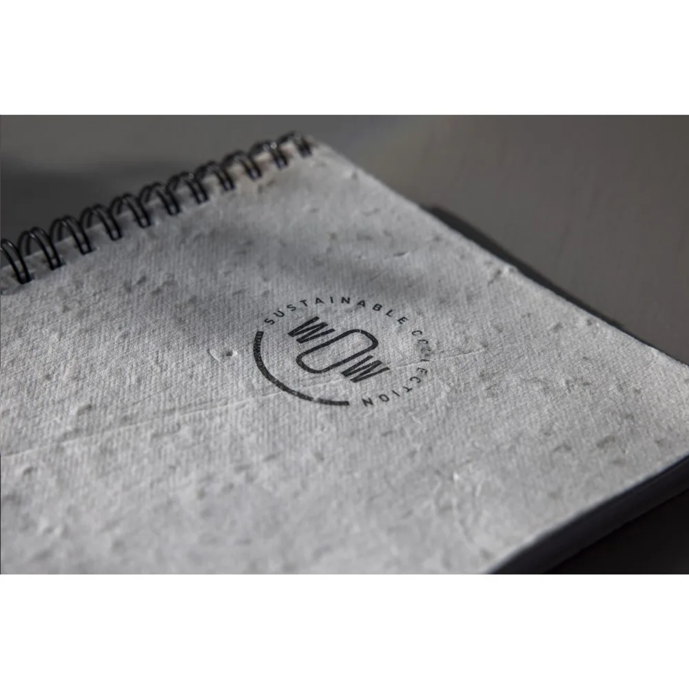 Samenpapier Notizbuch bedrucken liniert Blumensamen A5 — Produktfoto 12