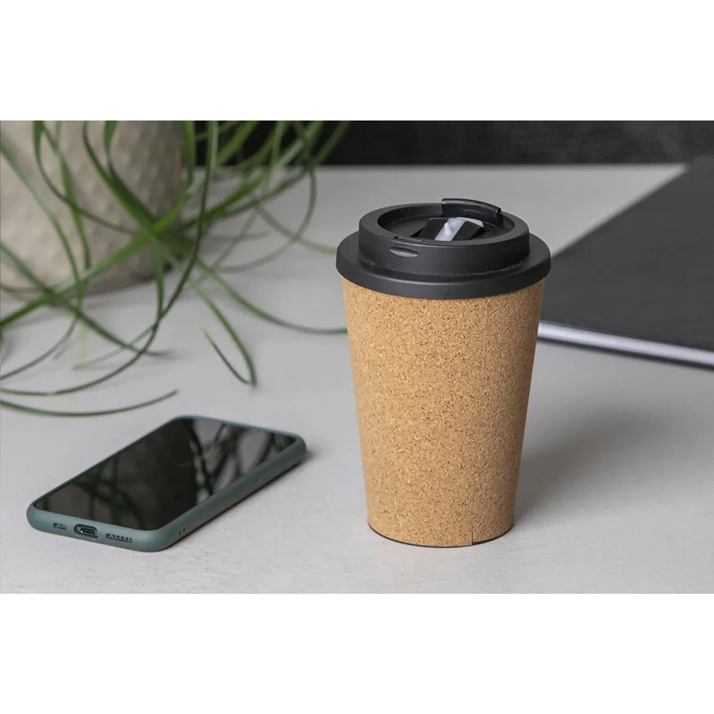 PLA Cork Cup 350 ml koffiebeker productfoto 7 - Hidalgo-werbeartikel PLA Cork Cup 350 ml koffiebeker — productfoto 7