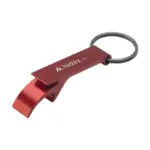 Opener GRS Recycled Aluminium sleutelhanger, rood (± pms 207c)