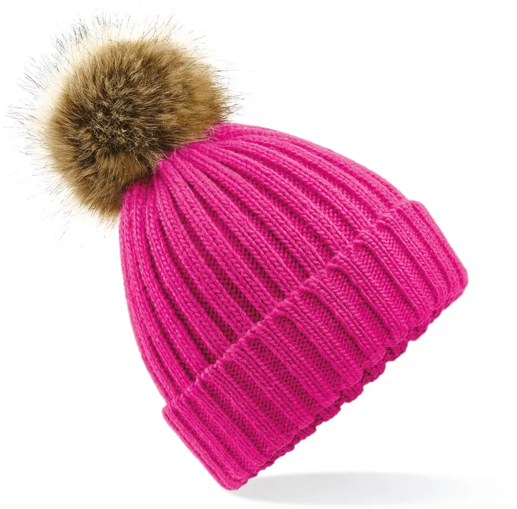 Pompon beanie, fuchsia — productfoto 4