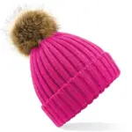 Pompon beanie, fuchsia — productfoto 4