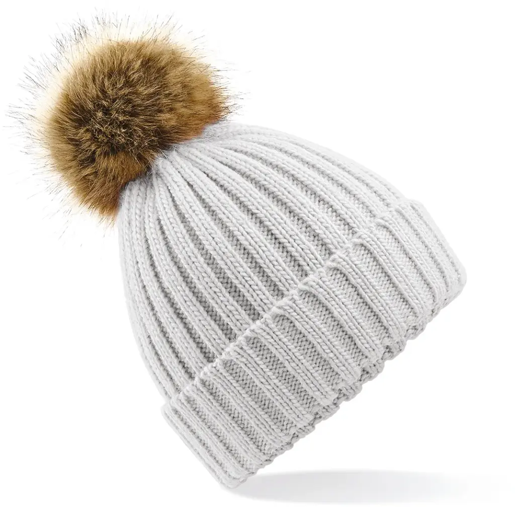 Pompon beanie, light grey — productfoto 5