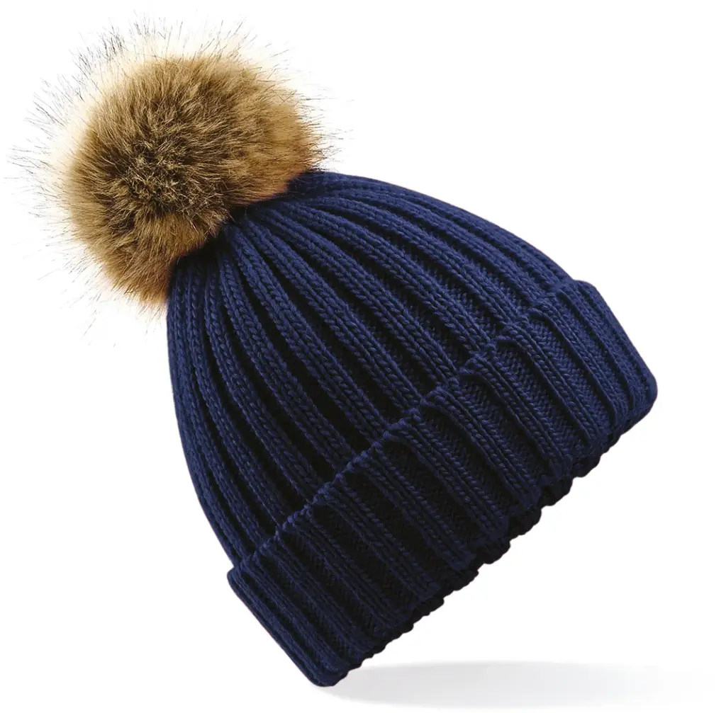 Pompon beanie, navy — productfoto 6