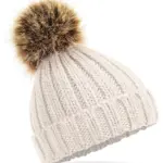 Pompon beanie, oatmeal — productfoto 7