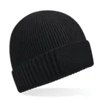 Biologisch katoenen muts met technische patch, black — productfoto 5