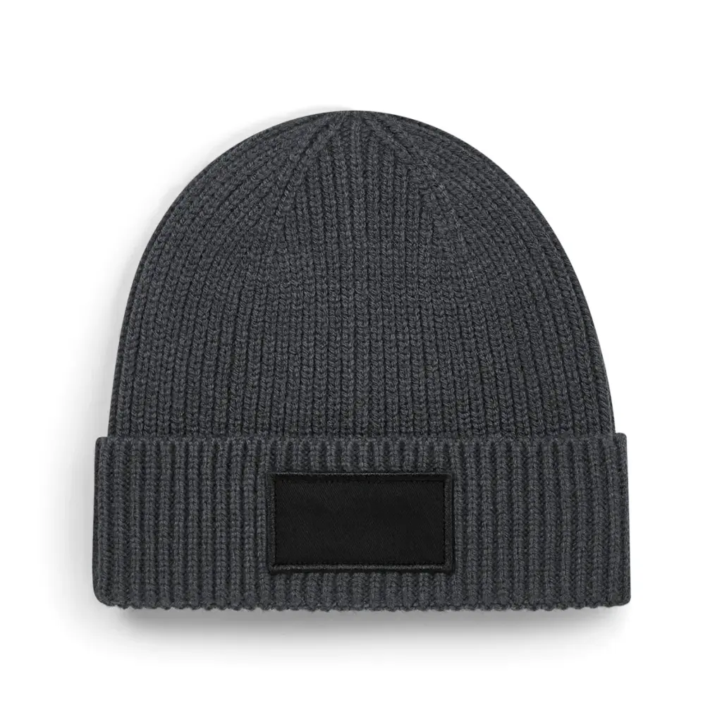 Trendy muts met patch, graphite grey / black — productfoto 7