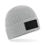 Trendy muts met patch, light grey / black — productfoto 7
