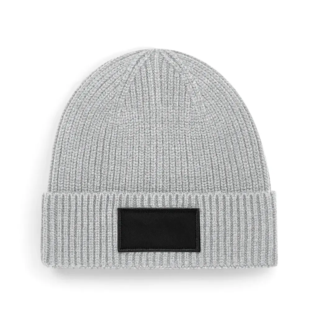 Trendy muts met patch, light grey / black — productfoto 8