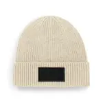 Trendy muts met patch, oatmeal / black — productfoto 10