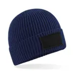Trendy muts met patch, oxford navy / black — productfoto 10