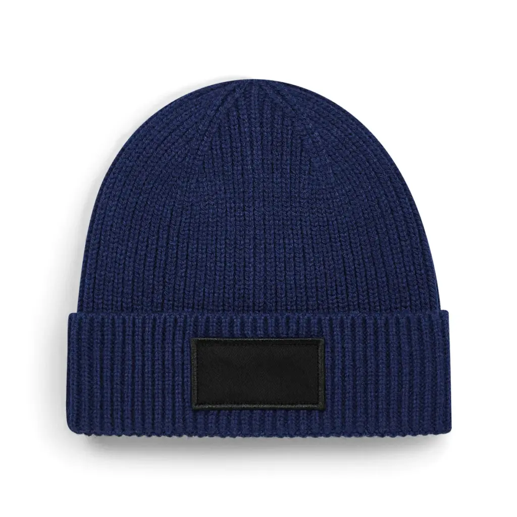 Trendy muts met patch, oxford navy / black — productfoto 11