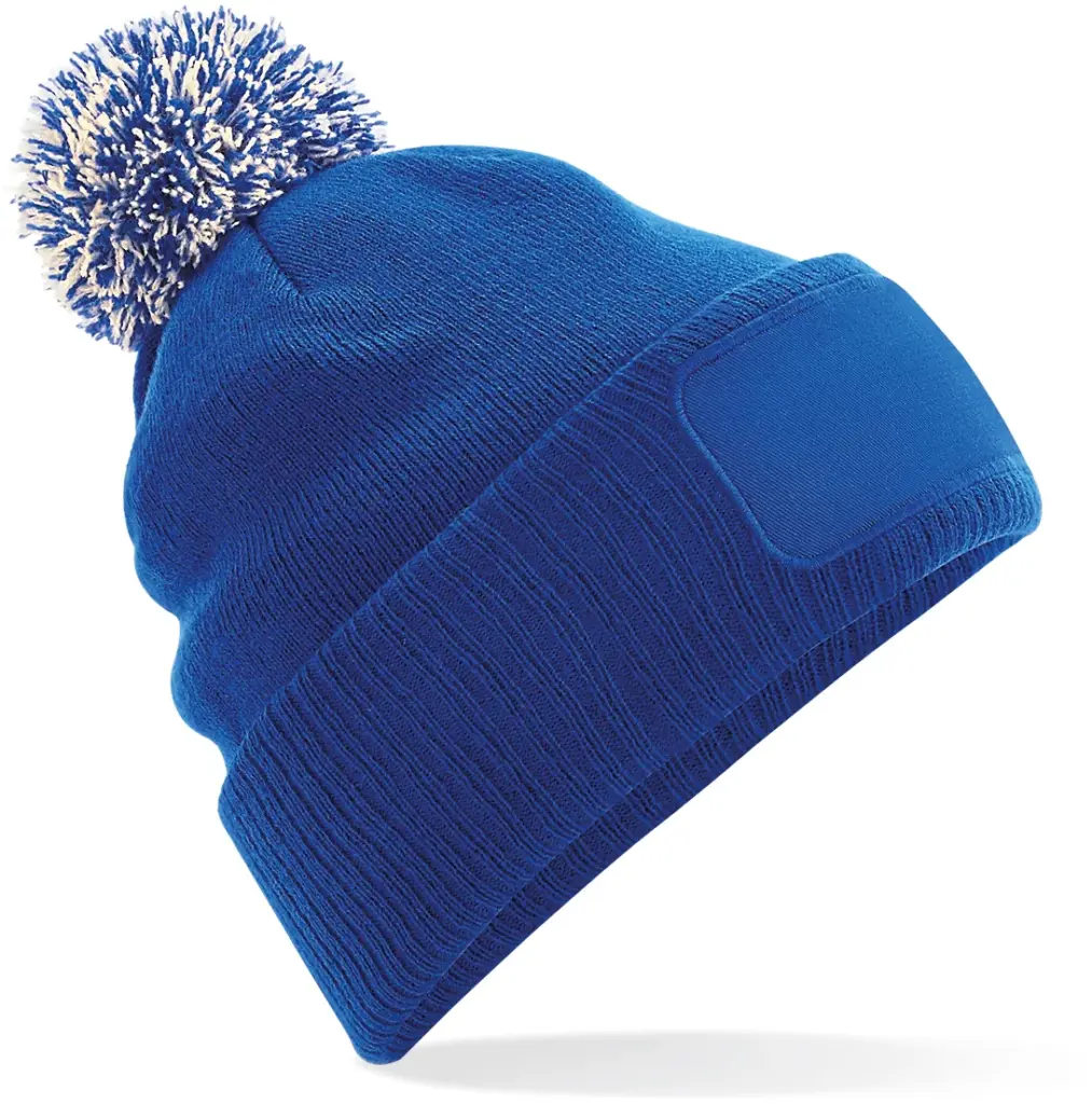 PS_B443-FS_BRIGHTROYAL-OFFWHITE - Hidalgo Snowstar® patch beanie, bright royal / off white — productfoto 6