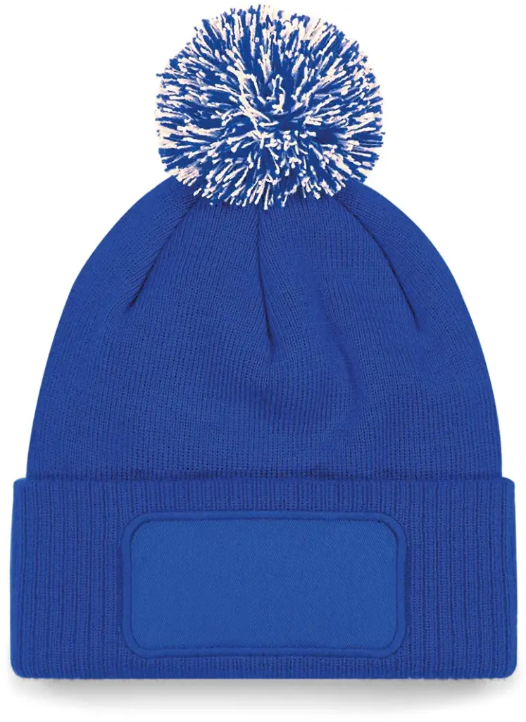 PS_B443_BRIGHTROYAL-OFFWHITE - Hidalgo Snowstar® patch beanie, bright royal / off white — productfoto 7