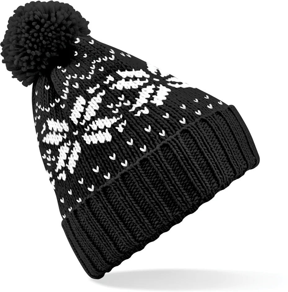 PS_B456_BLACK-WHITE - Hidalgo Muts Snowstar® jacquard, black/white — productfoto 2