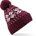 Muts Snowstar® jacquard, burgundy / white — productfoto 3