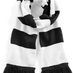 Gestreepte stadionsjaal, black/white — productfoto 3