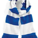 Gestreepte stadionsjaal, bright royal / white — productfoto 4