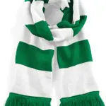 Gestreepte stadionsjaal, kelly green / white — productfoto 6