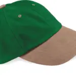 Laag profiel pet van geborsteld katoen, forest green / taupe — productfoto 6