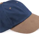 Laag profiel pet van geborsteld katoen, french navy / taupe — productfoto 10