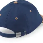 Laag profiel pet van geborsteld katoen, french navy / taupe — productfoto 11