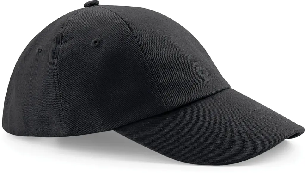 Laag profiel pet van drillkatoen, black — productfoto 2