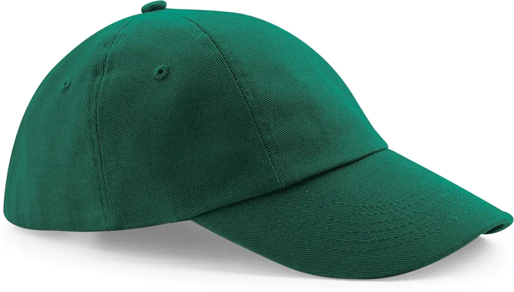 Laag profiel pet van drillkatoen, bottle green — productfoto 4