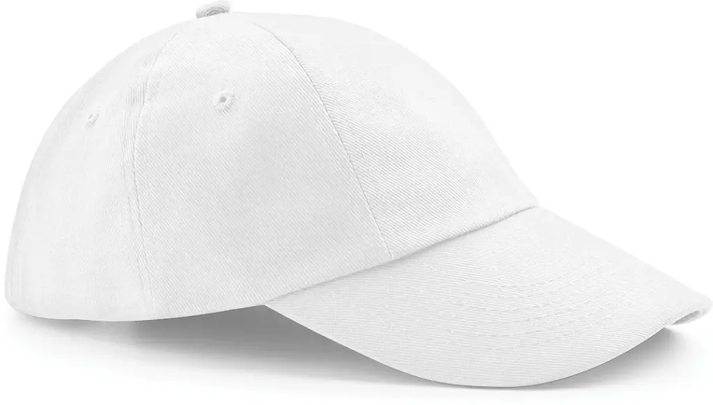 Laag profiel pet van drillkatoen, white — productfoto 12