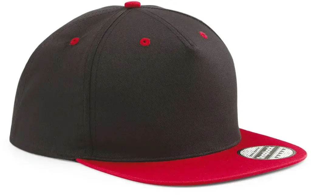 Tweekleurige 5-panel snapbackpet