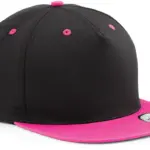 PS_B610C-FS_BLACK-FUCHSIA - Hidalgo Tweekleurige 5-panel snapbackpet, black / fuchsia — productfoto 6