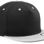 PS_B610C-FS_BLACK-GREY - Hidalgo Tweekleurige 5-panel snapbackpet, black / grey — productfoto 7