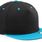 PS_B610C-FS_BLACK-SURFBLUE - Hidalgo Tweekleurige 5-panel snapbackpet, black / surf blue — productfoto 10